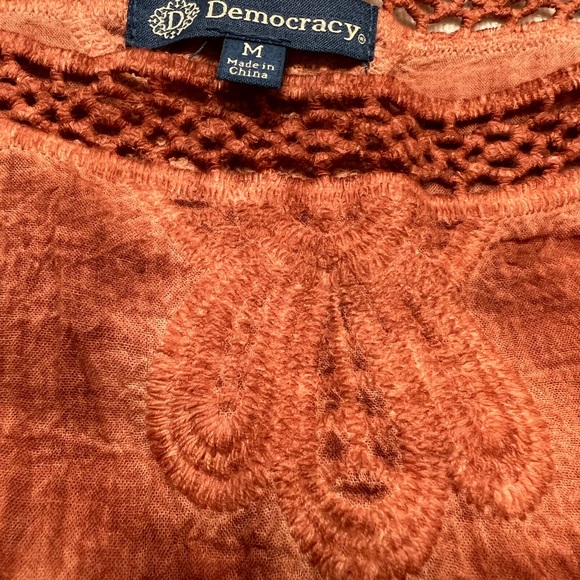 Democracy rust color blouse - Picture 3 of 3